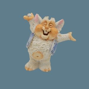 World of Krystonia Trumph Troll Panton Swarovsky Crystal Resin Figurine 1988 Vtg